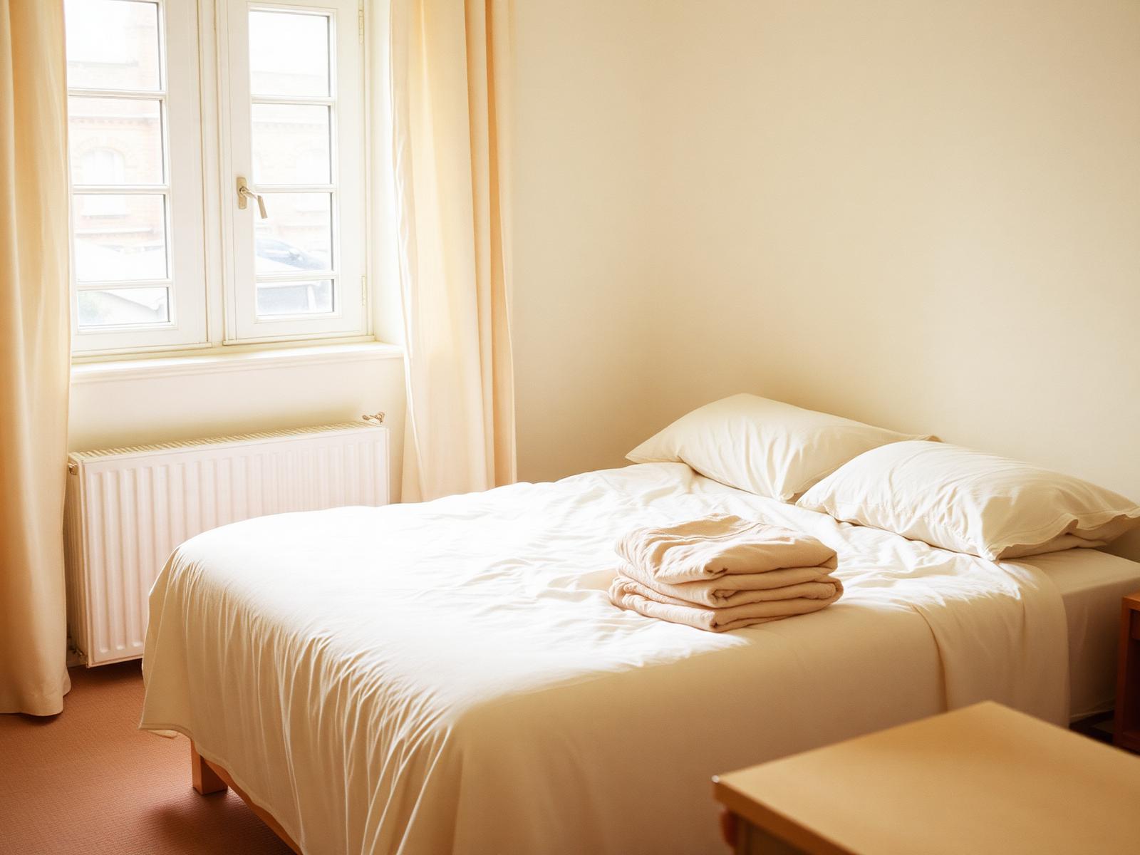 Soft morning light entering a calm bedroom